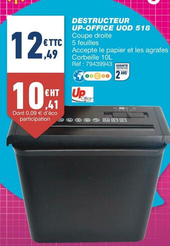 Bureau Vallée DESTRUCTEUR UP-OFFICE UOD 518 offre