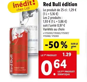 Lidl Red Bull offre