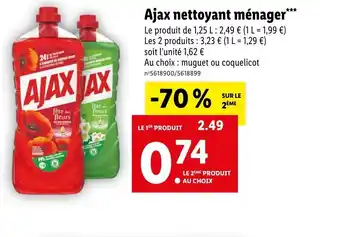 Lidl Ajax nettoyant ménager*** offre