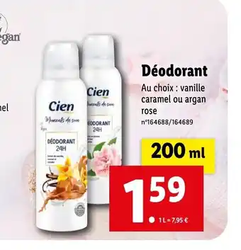 Lidl DEODORANT 24H offre