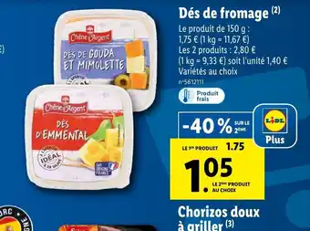 Lidl Dés de fromage (²) offre