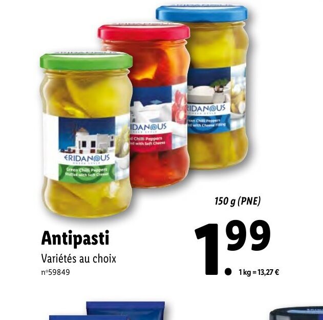 Promo Antipasti chez Lidl