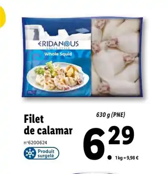 Lidl Filet de calamar offre