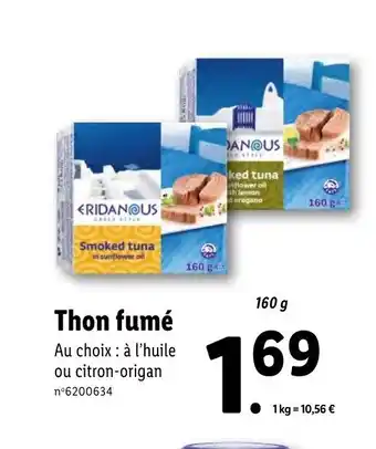 Lidl Thon fumé offre