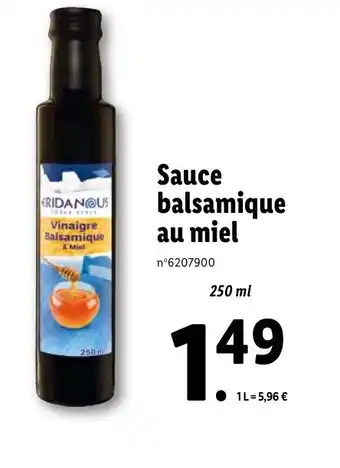 Lidl Sauce balsamique au miel offre