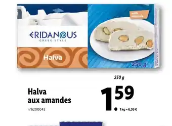 Lidl Halva aux amandes offre