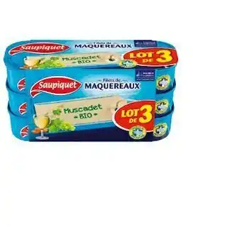 Auchan FILETS DE MAQUEREAUX AU MUSCADET BIO offre