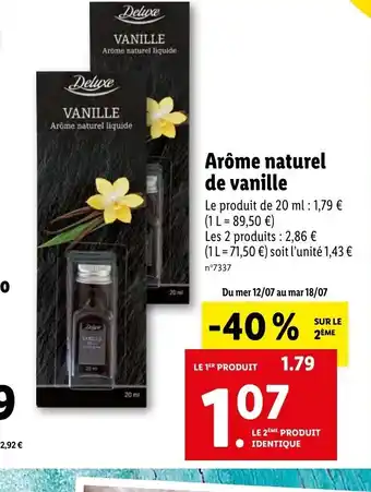 Lidl Arôme naturel liquide offre