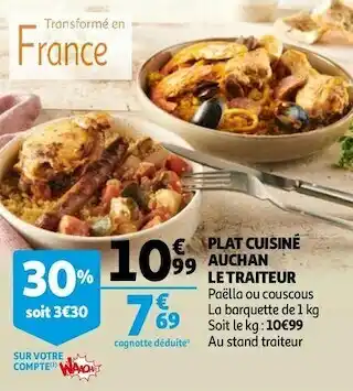 Auchan PLAT CUISINÉ offre