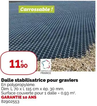 Weldom Dalle stabilisatrice pour graviers offre