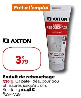 Weldom Axton enduit de rebouchage offre