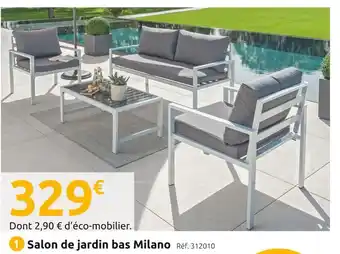 Salon de jardin bas milano