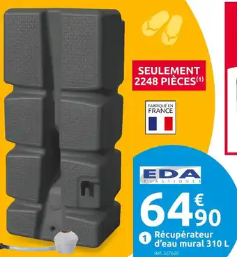 Mr Bricolage Eda récupérateur d’eau mural 310 l offre