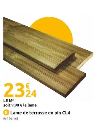 Mr Bricolage Lame de terrasse en pin cl4 offre