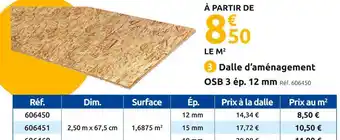 Mr Bricolage Dalle d’aménagement osb 3 offre