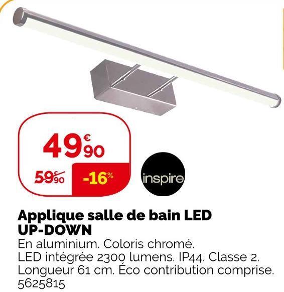 Promo Inspire applique salle de bain led updown chez Weldom