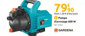 Mr Bricolage Gardena pompe d’arrosage 3000/4 classic offre