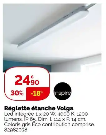 Weldom Inspire réglette étanche volga offre