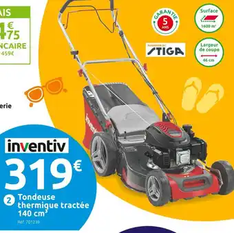 Mr Bricolage Inventiv tondeuse thermique tractée t14046ts offre