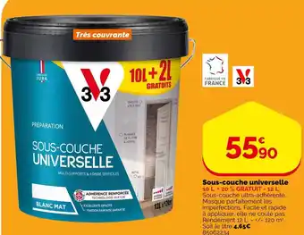 Weldom 3v3 sous-couche universelle offre