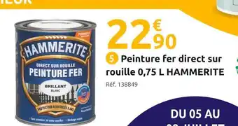 Hammerite peinture fer direct sur rouille 0,75 l