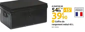 Mr Bricolage Coffre de rangement métal 45 l offre