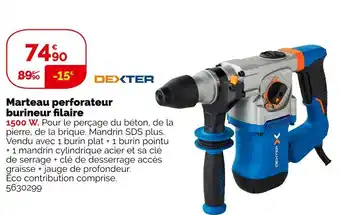 Dexter marteau perforateur burineur filaire