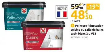 Mr Bricolage V33 peinture rénovation cuisine ou salle de bains blanc 2 l offre