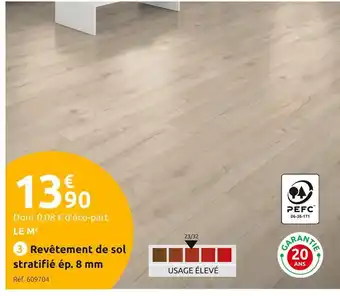 Mr Bricolage Revêtement de sol stratifié ép. 8 mm 4 chanfreins offre
