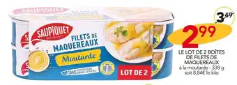 Stokomani Saupiquet le lot de 4 boîtes de filets de maquereaux offre