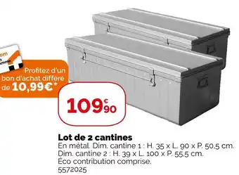 Weldom Lot de 2 cantines offre