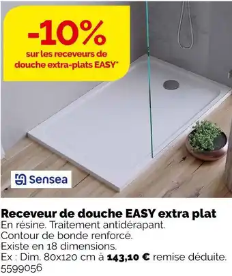 Weldom Sensea receveur de douche easy extra plat offre