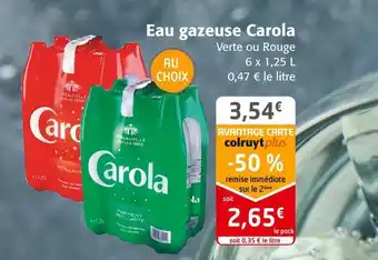 Colruyt Carola eau gazeuse offre