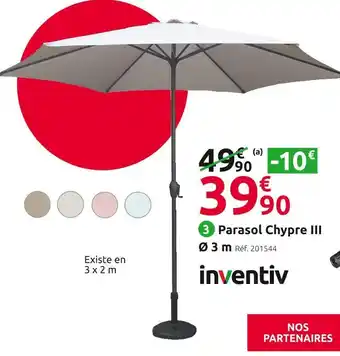 Mr Bricolage Inventiv parasol chypre iii ø 3 m offre