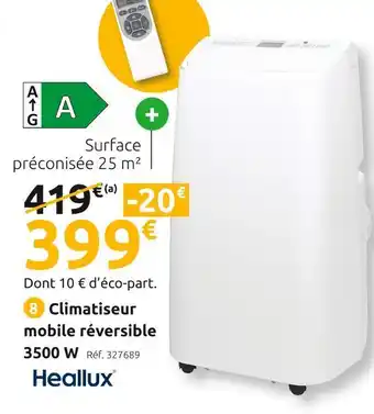Mr Bricolage Heallux climatiseur mobile réversible offre