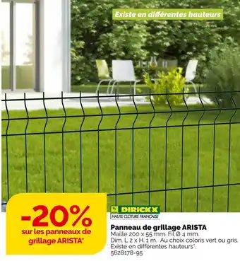 Weldom Dirickx panneau de grillage arista offre