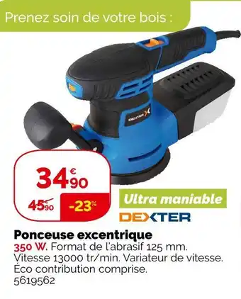Weldom Dexter ponceuse excentrique offre