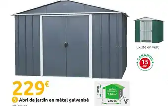 Mr Bricolage Abri de jardin en métal galvanisé offre