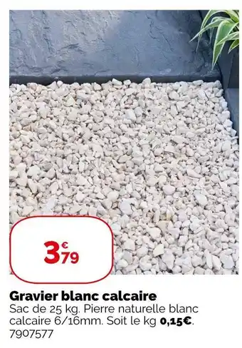 Weldom Gravier blanc calcaire offre