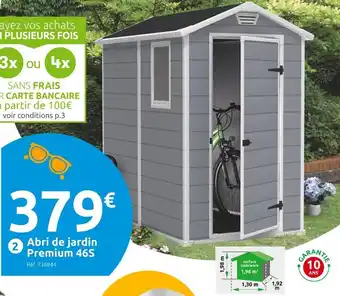 Mr Bricolage Abri de jardin premium 46s offre