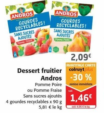 Colruyt Dessert fruitier andros offre