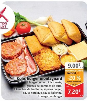 Colruyt Colis burger montagnard offre
