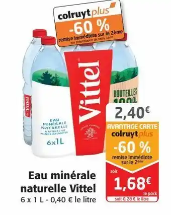 Colruyt Eau minérale naturelle vittel offre