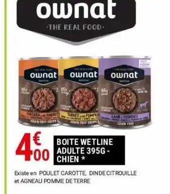 Gamm vert Boite wetline adulte 395g chien offre
