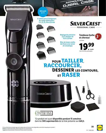 Lidl Tondeuse barbeGARANTIR et cheveux* offre
