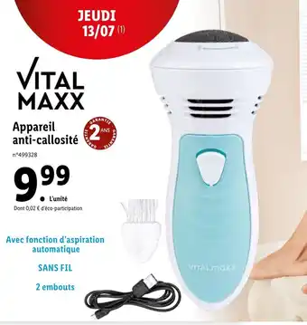 Lidl MAXX Appareil anti-callosité offre