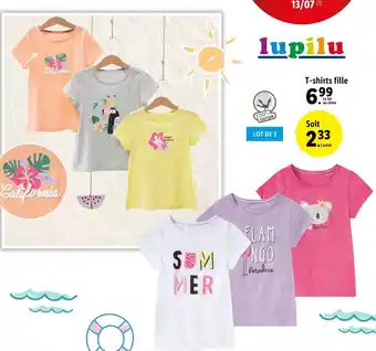 Lidl T-shirts fille offre