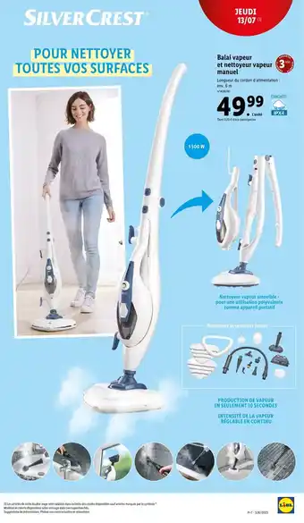 Balai vapeur et nettoyeur vapeur manuel