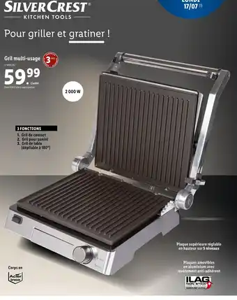 Lidl Gril multi-usage 3 offre