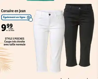Lidl Corsaire en jean Également en ligne offre